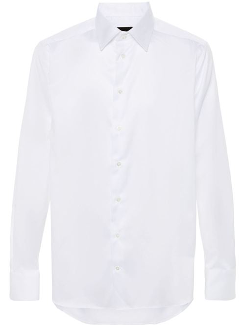 white cotton blend twill weave classic shirt Emporio Armani | 01CN5L0BC33100